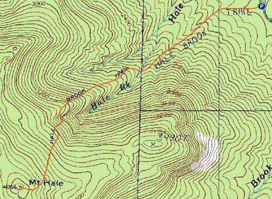 Topographic map of Mt. Hale