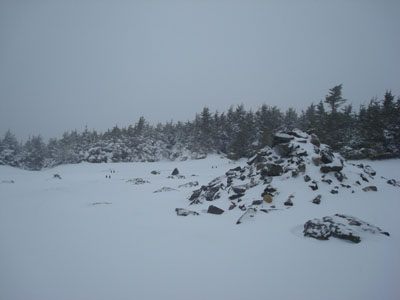 Due to the clouds, this was about all there was to see around the summit area - Click to enlarge