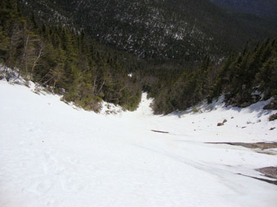 Looking down the Arrow Slide on the way to North Hancock