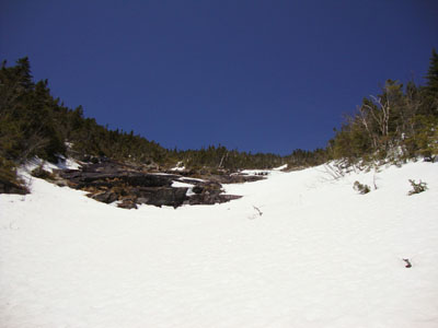 Looking up the Arrow Slide near the top