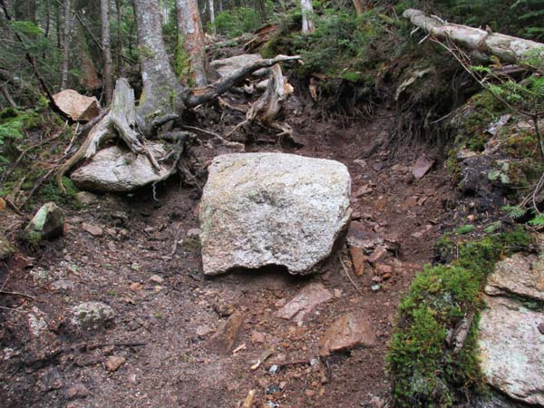 Heavy erosion ascending the Hancock Loop