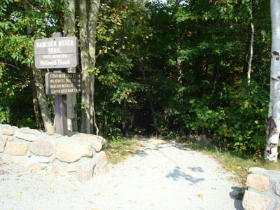 The Hancock Notch Trail trailhead