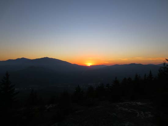 The sunset from the Mt. Hayes ledges - Click to enlarge