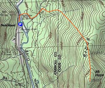 Topographic map of Mt. Hope
