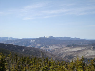 Looking at Mt. Carrigain from Mt. Isolation - Click to enlarge