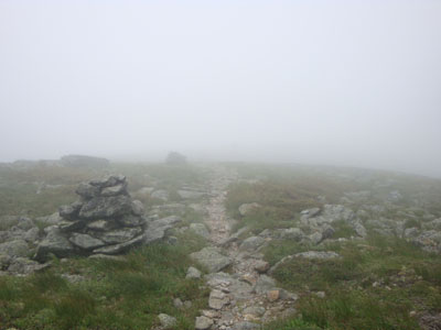 Looking down the Davis Path on the way to Mt. Isolation