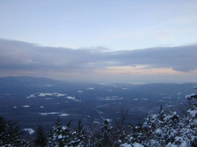 The Ossipees, Lake Winnipesaukee, and Red Hill as seen from near the Mt. Israel summit - Click to enlarge