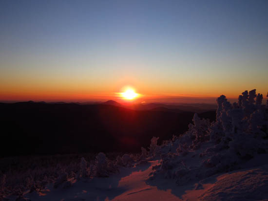 The sunrise as seen from Mt. Jackson - Click to enlarge