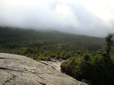 Looking down the Webster-Jackson Trail