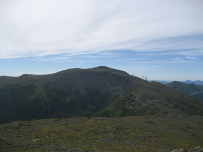 Looking south at Mt. Washington over the Great Gulf from Mt. Jefferson - Click to enlarge