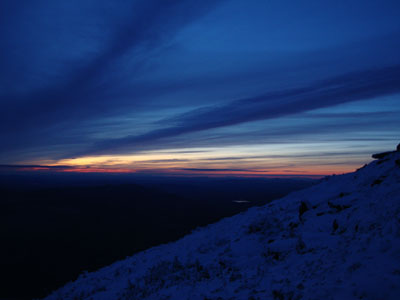 Sunset colors as seen from near the summit Mt. Jefferson - Click to enlarge