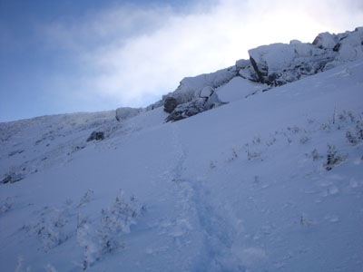 Looking up the Gulfside Trail on the way to Mt. Jefferson