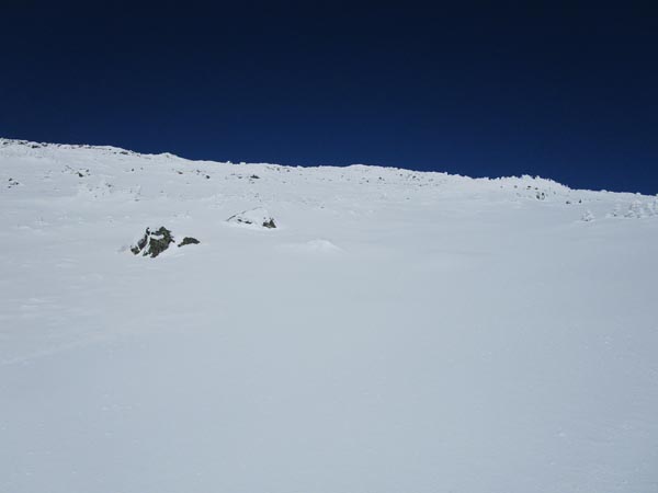 Ascending a snowfield on Mt. Jefferson