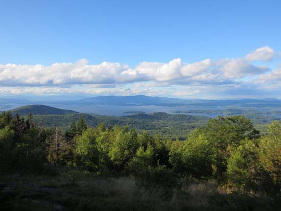 Looking at Lake Winnipesaukee and the Ossipees near the Mt. Klem summit - Click to enlarge