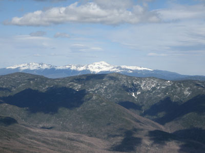 Looking northeast at Mt. Washington from the Mt. Lafayette summit - Click to enlarge