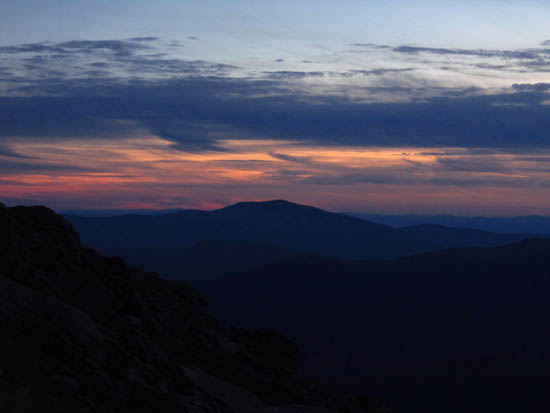 The sunset colors from Mt. Lafayette - Click to enlarge
