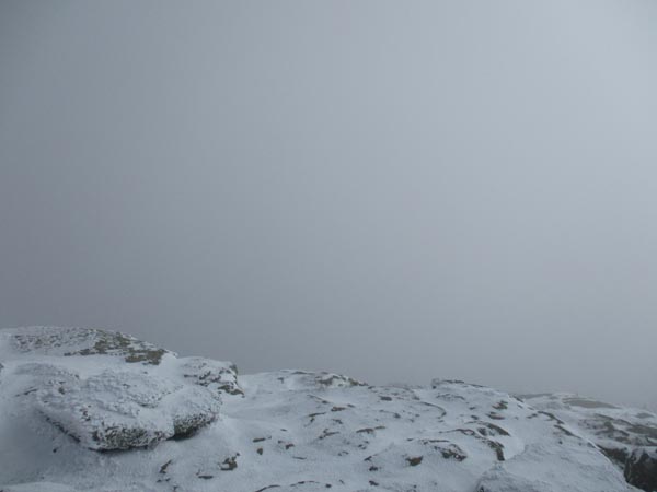 Fog from the Mt. Lafayette summit - Click to enlarge