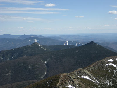 Looking south at Mt. Flume and Mt. Liberty from Mt. Lincoln - Click to enlarge