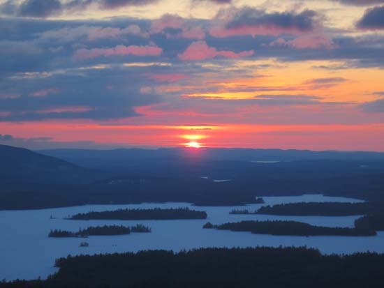 The sunrise from Mt. Livermore - Click to enlarge