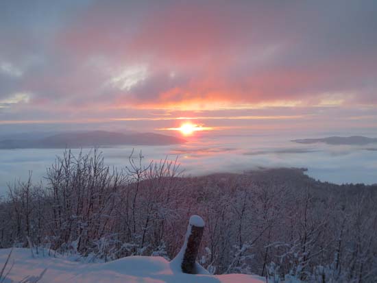 The sunrise from Mt. Livermore - Click to enlarge