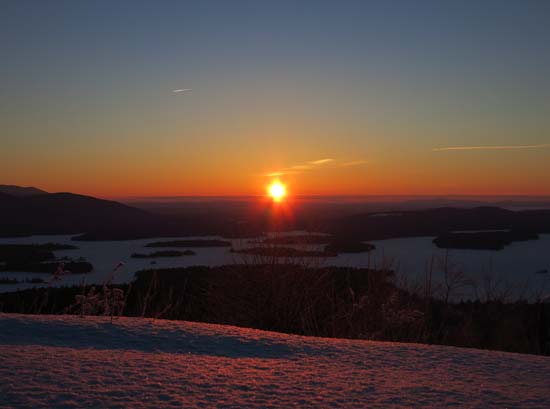 The sunrise from Mt. Livermore - Click to enlarge