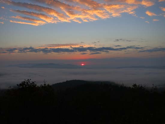 The sunrise from Mt. Livermore - Click to enlarge