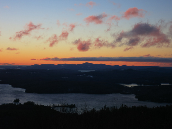 The Belknaps at sunrise from Mt. Livermore - Click to enlarge