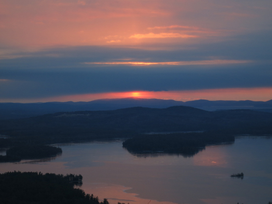 The sunrise from Mt. Livermore - Click to enlarge