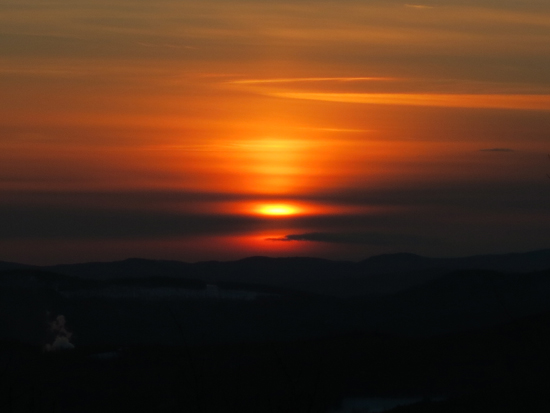 The sunset from Mt. Livermore - Click to enlarge