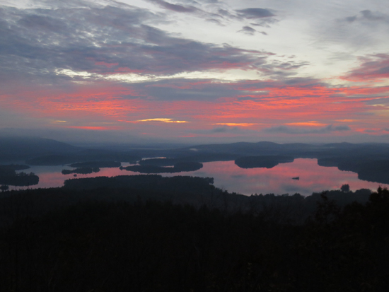The sunrise from Mt. Livermore - Click to enlarge