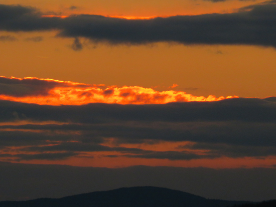 The sunset from Mt. Livermore - Click to enlarge