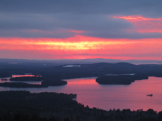 The sunrise from Mt. Livermore - Click to enlarge