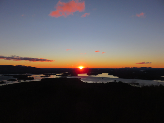 The sunrise from Mt. Livermore - Click to enlarge
