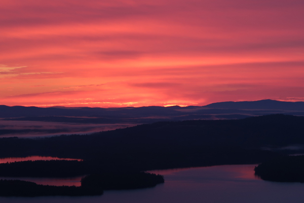 The sunrise from Mt. Livermore - Click to enlarge