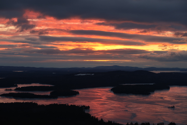 The sunrise from Mt. Livermore - Click to enlarge