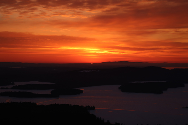 The sunrise from Mt. Livermore - Click to enlarge