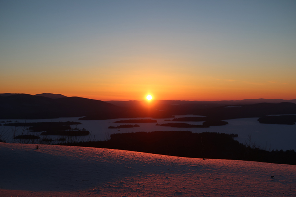 The sunrise from Mt. Livermore - Click to enlarge