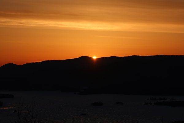 The sunrise from Mt. Livermore - Click to enlarge