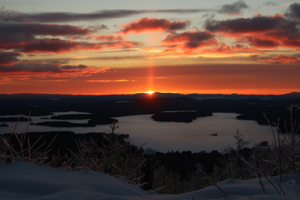 The sunrise from Mt. Livermore - Click to enlarge