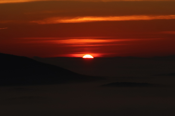 The sunrise from Mt. Livermore - Click to enlarge