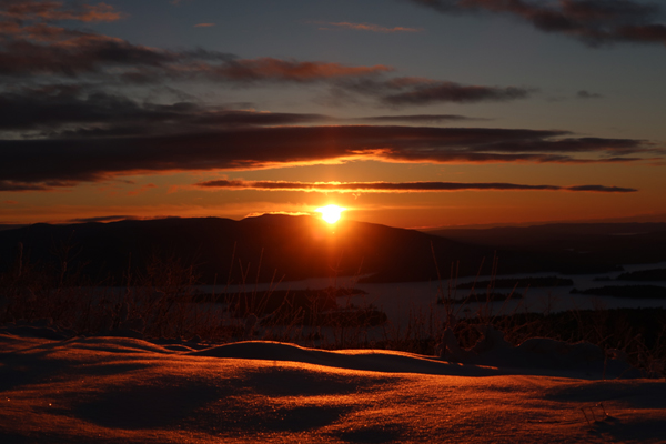 The sunrise from Mt. Livermore - Click to enlarge