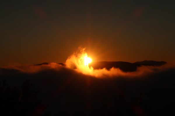 The sunrise from Mt. Livermore - Click to enlarge