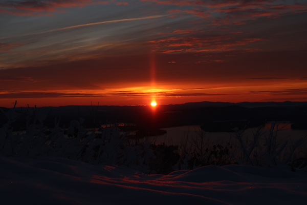 The sunrise from Mt. Livermore - Click to enlarge