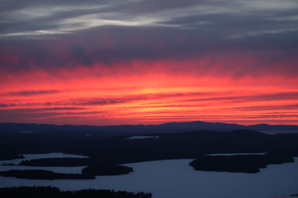 The sunrise from Mt. Livermore - Click to enlarge