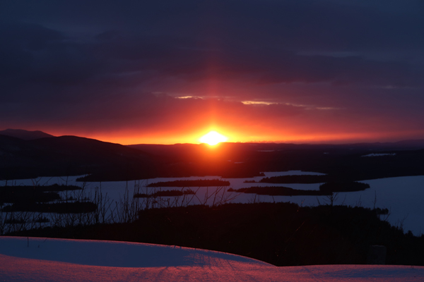 The sunrise from Mt. Livermore - Click to enlarge