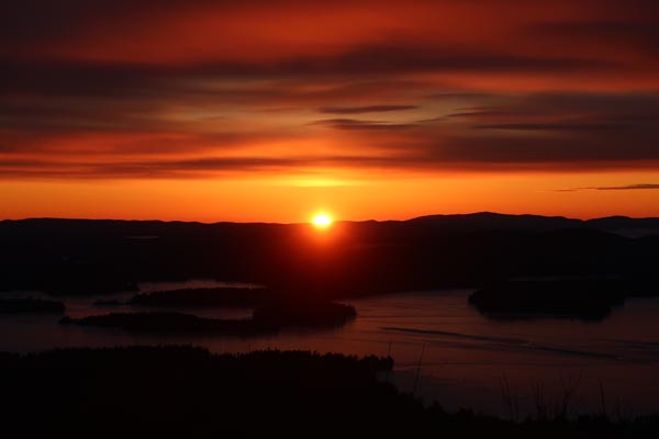 The sunrise from Mt. Livermore - Click to enlarge