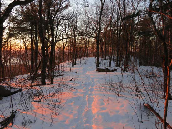 The Crawford-Ridgepole Trail just after sunrise