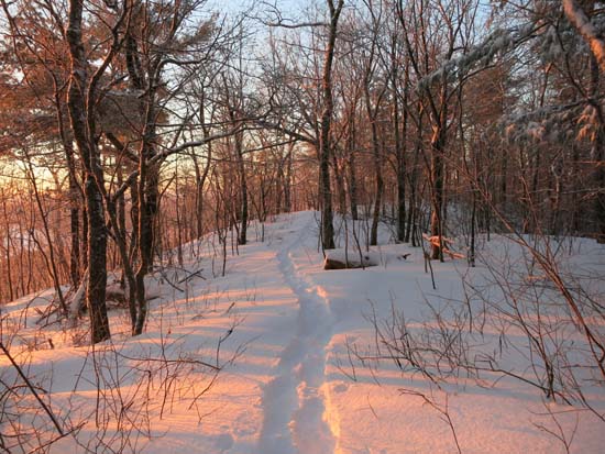 The Crawford-Ridgepole Trail just after sunrise