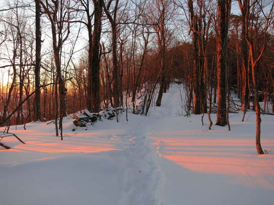 The Crawford Ridgepole Trail just after sunrise