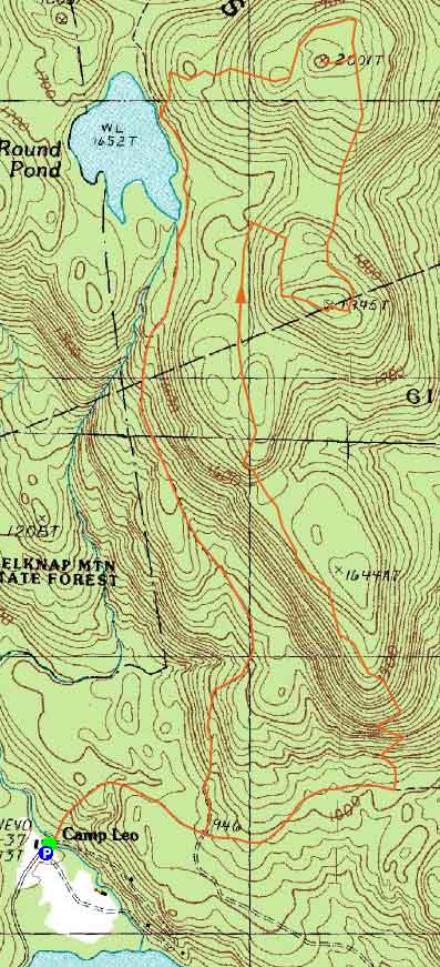 Topographic map of Mt. Mack, Mt. Klem
